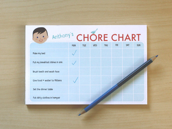 chore chart notepad boy – Olliegraphic
