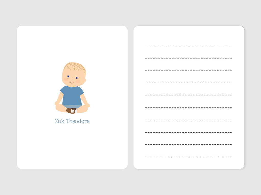 smiling baby note cards